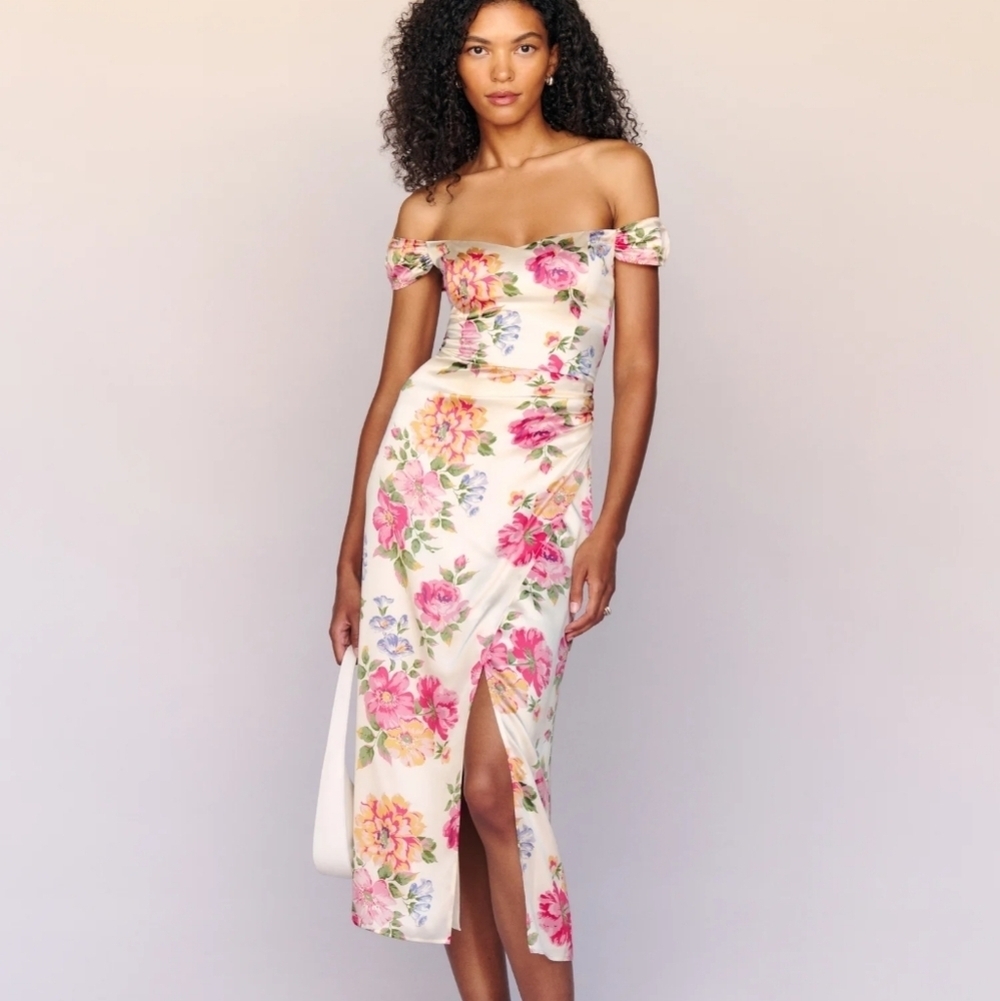 Reformation Genesis Silk Dress in Giverny size 4 NWT